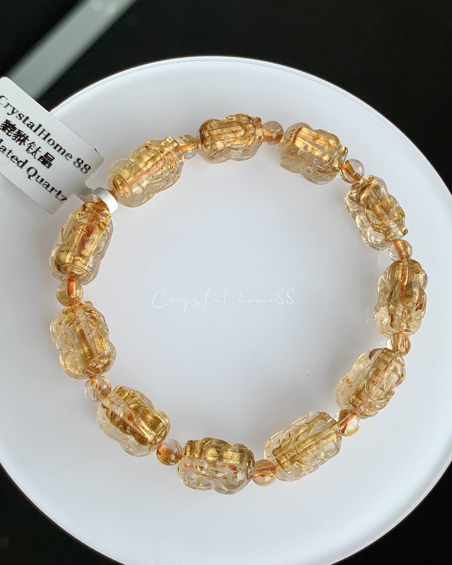 钛晶貔貅 Golden Rutilated Quartz Pixiu（R19）